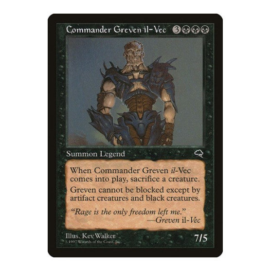 Commander Greven il-Vec (TMP) #115 Rare (Heavily Played) Tempest Magic: The Gathering: 1997