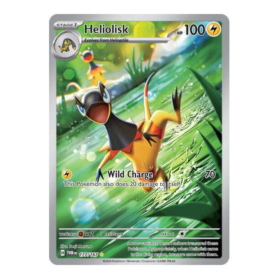 Heliolisk 177 167 (TWM) #177/167 Illustration Rare (Holofoil Near Mint) SV06: Twilight Masquerade Pokemon: 2024