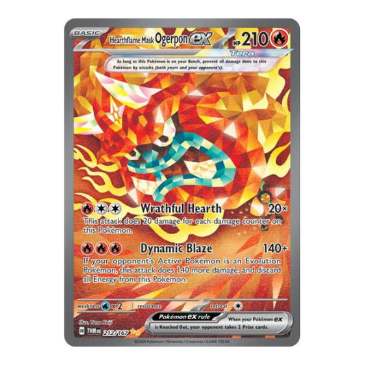 Hearthflame Mask Ogerpon ex - 212/167 (TWM) #212/167 Special Illustration Rare (Holofoil Near Mint) SV06: Twilight Masquerade Pokemon: 2024