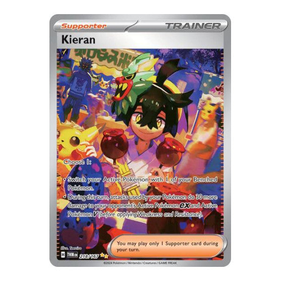 Kieran 218 167 (TWM) #218/167 Special Illustration Rare (Holofoil Near Mint) SV06: Twilight Masquerade Pokemon: 2024
