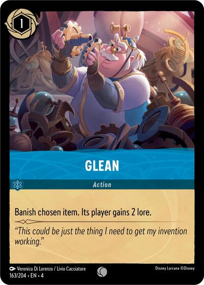 Glean (4) #163/204 Common (Near Mint) Ursula's Return Disney Lorcana: 2024