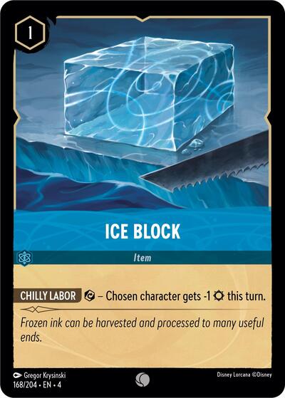 Ice Block (4) #168/204 Common (Near Mint) Ursula's Return Disney Lorcana: 2024