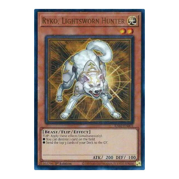Ryko Lightsworn Hunter UR (RA02) #RA02-EN003 Ultra Rare (1st Edition Near Mint) 25th Anniversary Rarity Collection II YuGiOh: 2024