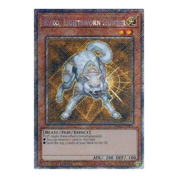 Ryko, Lightsworn Hunter (Platinum Secret Rare) (RA02) #RA02-EN003 Platinum Secret Rare (1st Edition Near Mint) 25th Anniversary Rarity Collection II YuGiOh: 2024
