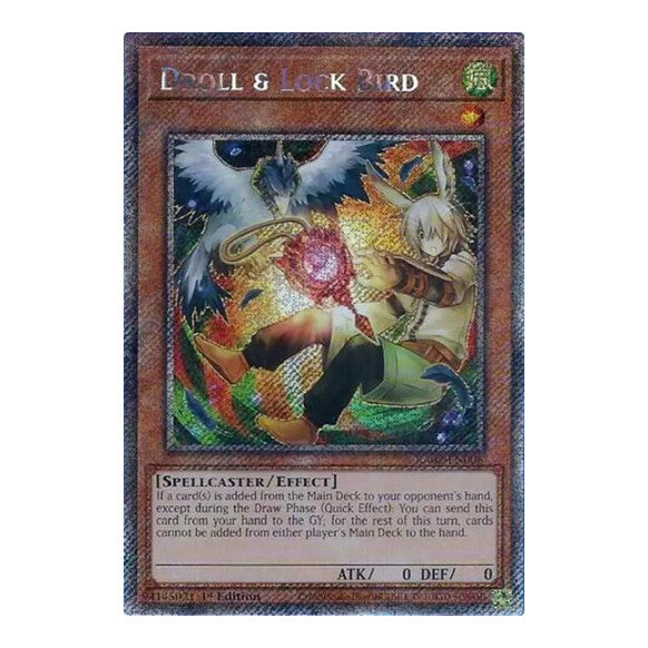 Droll Lock Bird Alternate Art Platinum Secret Rare (RA02) #RA02-EN006 Platinum Secret Rare (1st Edition Near Mint) 25th Anniversary Rarity Collection II YuGiOh: 2024