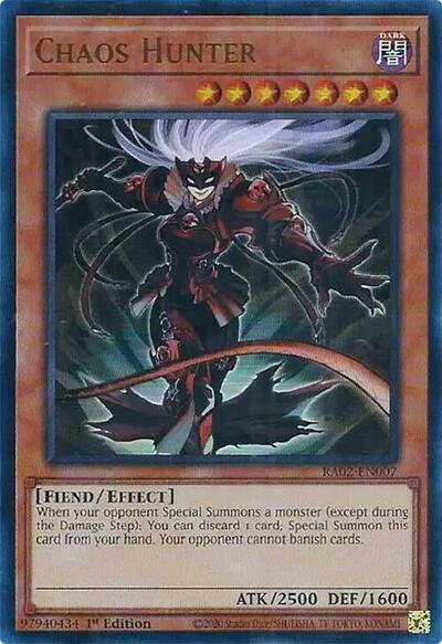 Chaos Hunter UR (RA02) #RA02-EN007 Ultra Rare (1st Edition Near Mint) 25th Anniversary Rarity Collection II YuGiOh: 2024