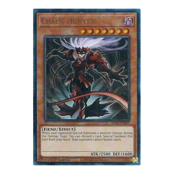 Chaos Hunter (PUR) (RA02) #RA02-EN007 Prismatic Ultimate Rare (1st Edition Near Mint) 25th Anniversary Rarity Collection II YuGiOh: 2024