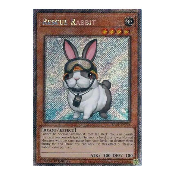 Rescue Rabbit (Platinum Secret Rare) (RA02) #RA02-EN008 Platinum Secret Rare (1st Edition Near Mint) 25th Anniversary Rarity Collection II YuGiOh: 2024
