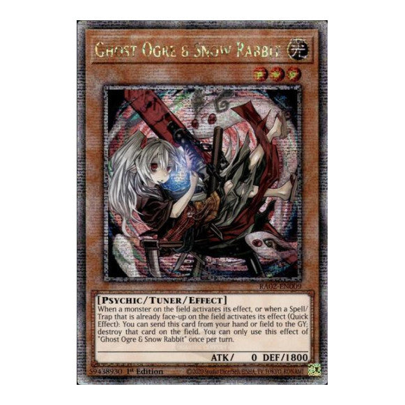 Ghost Ogre & Snow Rabbit (Alternate Art) (Quarter Century Secret Rare) (RA02) #RA02-EN009 Quarter Century Secret Rare (1st Edition Moderately Played) 25th Anniversary Rarity Collection II YuGiOh: 2024