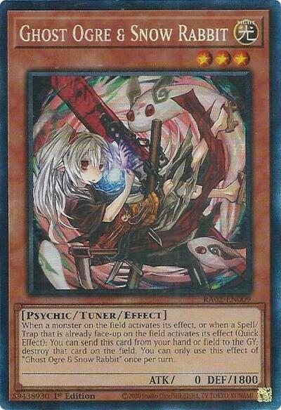 Ghost Ogre and Snow Rabbit Alternate Art PCR (RA02) #RA02-EN009 Prismatic Collector's Rare (1st Edition Near Mint) 25th Anniversary Rarity Collection II YuGiOh: 2024