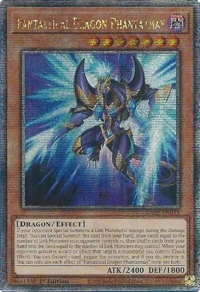 Fantastical Dragon Phantazmay Alternate Art Quarter Century Secret Rare (RA02) #RA02-EN013 Quarter Century Secret Rare (1st Edition Near Mint) 25th Anniversary Rarity Collection II YuGiOh: 2024