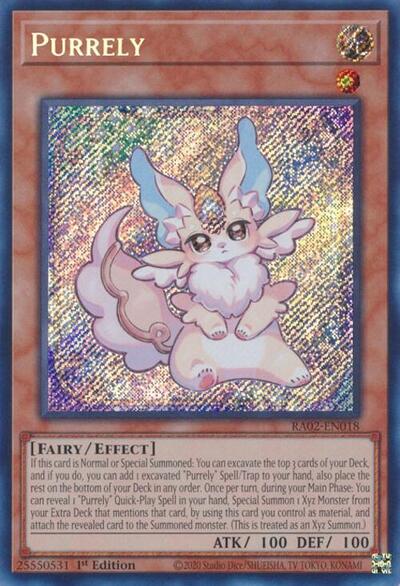 Purrely Secret Rare (RA02) #RA02-EN018 Secret Rare (1st Edition Near Mint) 25th Anniversary Rarity Collection II YuGiOh: 2024