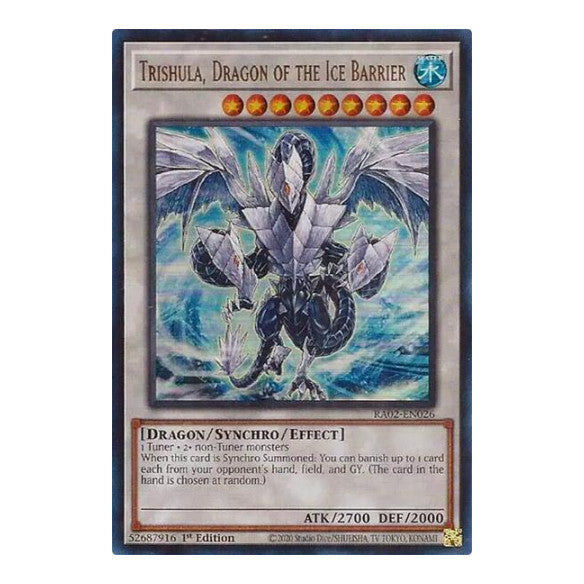 Trishula Dragon of the Ice Barrier UR (RA02) #RA02-EN026 Ultra Rare (1st Edition Near Mint) 25th Anniversary Rarity Collection II YuGiOh: 2024