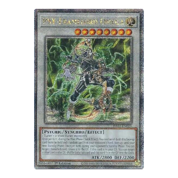 PSY-Framelord Omega (Quarter Century Secret Rare) (RA02) #RA02-EN028 Quarter Century Secret Rare (1st Edition Near Mint) 25th Anniversary Rarity Collection II YuGiOh: 2024