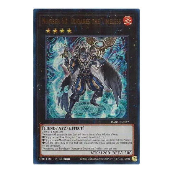 Number 60 Dugares the Timeless UR (RA02) #RA02-EN037 Ultra Rare (1st Edition Near Mint) 25th Anniversary Rarity Collection II YuGiOh: 2024