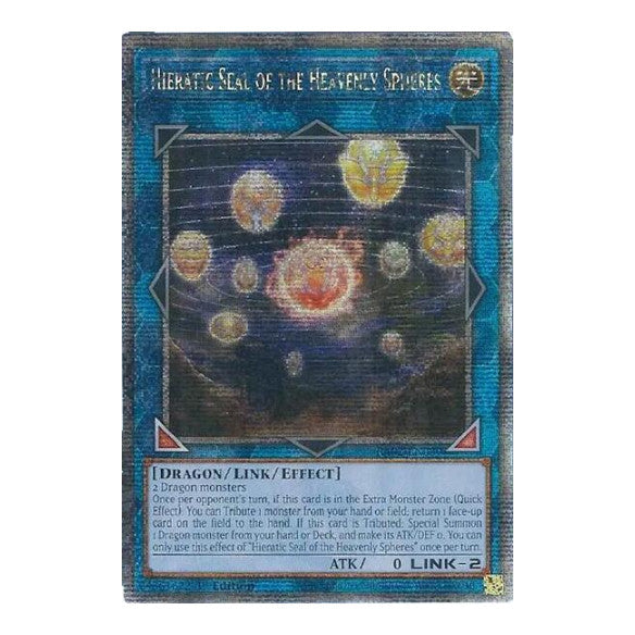 Hieratic Seal of the Heavenly Spheres Quarter Century Secret Rare (RA02) #RA02-EN039 Quarter Century Secret Rare (1st Edition Near Mint) 25th Anniversary Rarity Collection II YuGiOh: 2024
