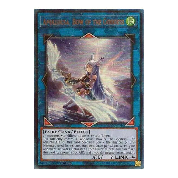 Apollousa, Bow of the Goddess (Alternate Art) (PUR) (RA02) #RA02-EN040 Prismatic Ultimate Rare (1st Edition Near Mint) 25th Anniversary Rarity Collection II YuGiOh: 2024