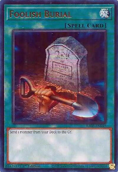 Foolish Burial UR (RA02) #RA02-EN049 Ultra Rare (1st Edition Near Mint) 25th Anniversary Rarity Collection II YuGiOh: 2024