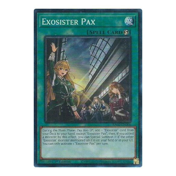 Exosister Pax (PCR) (RA02) #RA02-EN066 Prismatic Collector's Rare (1st Edition Near Mint) 25th Anniversary Rarity Collection II YuGiOh: 2024