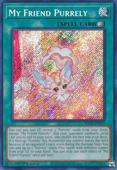 My Friend Purrely Secret Rare (RA02) #RA02-EN071 Secret Rare (1st Edition Near Mint) 25th Anniversary Rarity Collection II YuGiOh: 2024