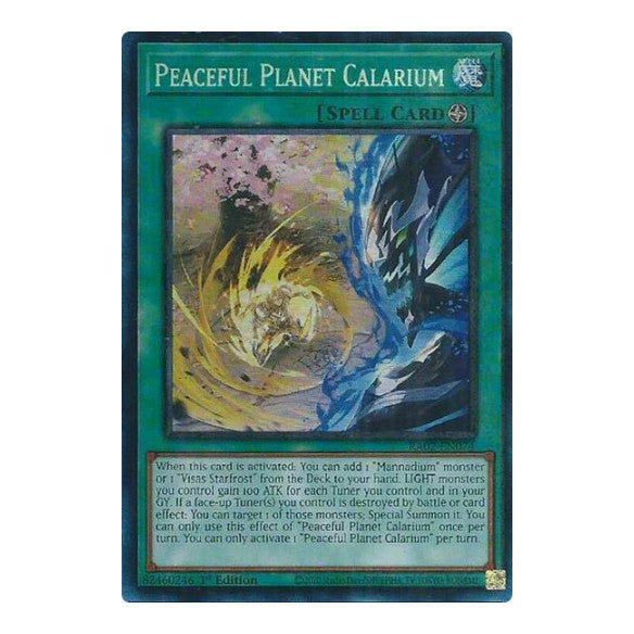 Peaceful Planet Calarium (PCR) (RA02) #RA02-EN074 Prismatic Collector's Rare (1st Edition Near Mint) 25th Anniversary Rarity Collection II YuGiOh: 2024