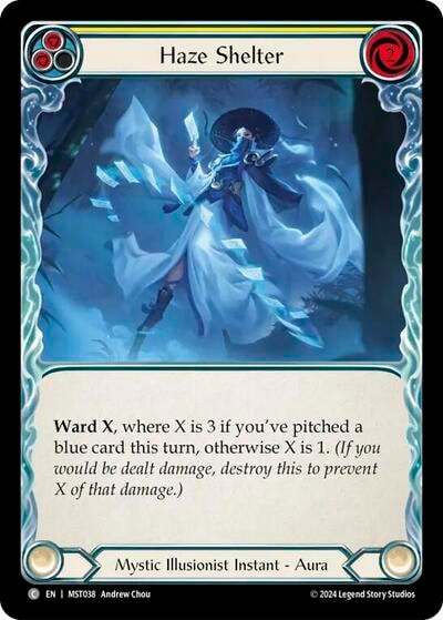 Haze Shelter Yellow (MST) #MST038 Common (Lightly Played) Part the Mistveil Flesh and Blood TCG: 2024