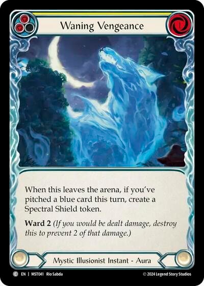 Waning Vengeance Yellow (MST) #MST041 Common (Lightly Played) Part the Mistveil Flesh and Blood TCG: 2024