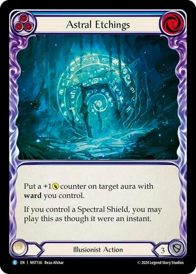 Astral Etchings Blue (MST) #MST136 Rare (Lightly Played) Part the Mistveil Flesh and Blood TCG: 2024