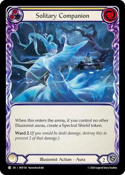 Solitary Companion Yellow (MST) #MST150 Common (Lightly Played) Part the Mistveil Flesh and Blood TCG: 2024