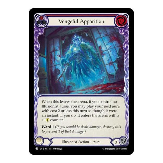 Vengeful Apparition (Red) (MST) #MST155 Common (Lightly Played) Part the Mistveil Flesh and Blood TCG: 2024