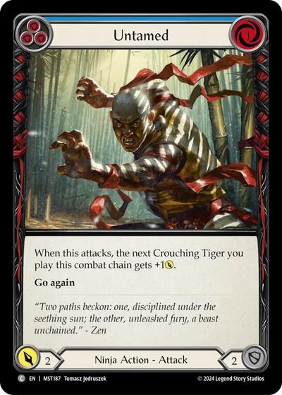 Untamed Blue (MST) #MST187 Common (Lightly Played) Part the Mistveil Flesh and Blood TCG: 2024