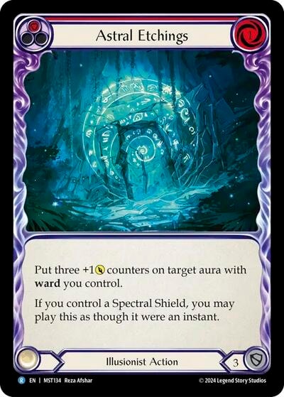 Astral Etchings Red (MST) #MST134 Rare (Lightly Played) Part the Mistveil Flesh and Blood TCG: 2024