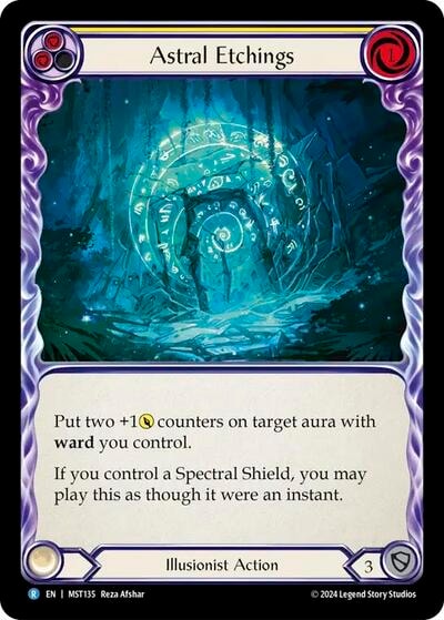 Astral Etchings Yellow (MST) #MST135 Rare (Lightly Played) Part the Mistveil Flesh and Blood TCG: 2024