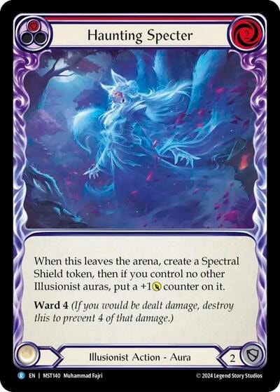 Haunting Specter Red (MST) #MST140 Rare (Lightly Played) Part the Mistveil Flesh and Blood TCG: 2024