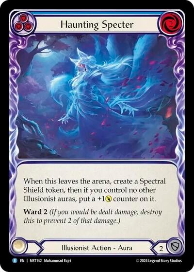 Haunting Specter Blue (MST) #MST142 Rare (Lightly Played) Part the Mistveil Flesh and Blood TCG: 2024
