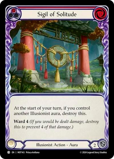 Sigil of Solitude Red (MST) #MST143 Common (Lightly Played) Part the Mistveil Flesh and Blood TCG: 2024