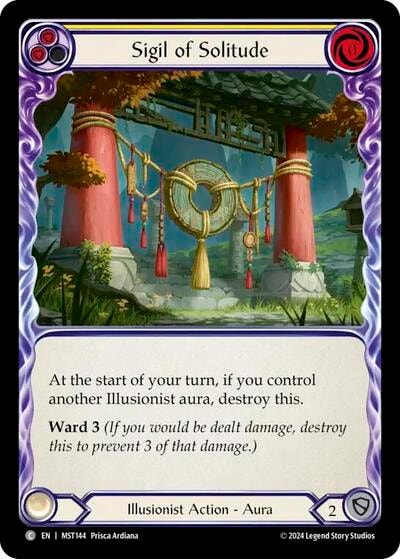 Sigil of Solitude Yellow (MST) #MST144 Common (Lightly Played) Part the Mistveil Flesh and Blood TCG: 2024