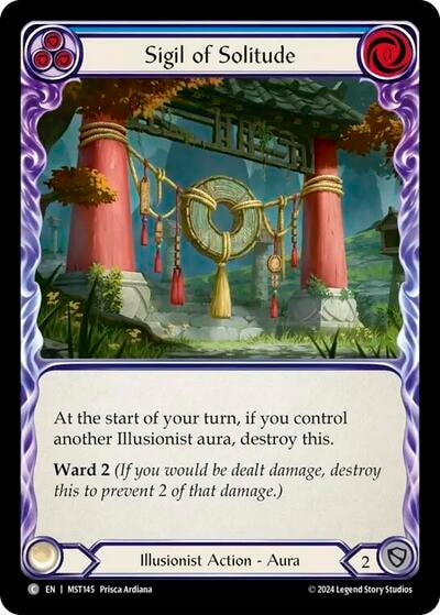 Sigil of Solitude Blue (MST) #MST145 Common (Lightly Played) Part the Mistveil Flesh and Blood TCG: 2024