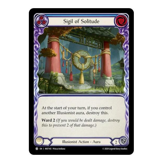 Sigil of Solitude (Blue) (MST) #MST145 Common (Lightly Played) Part the Mistveil Flesh and Blood TCG: 2024