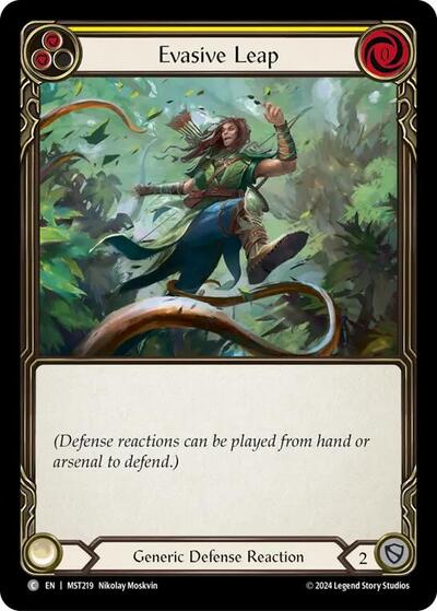 2024 Flesh & Blood TCG: Part the Mistveil (MST) - Evasive Leap Yellow (#MST219, Common) (Lightly Played)