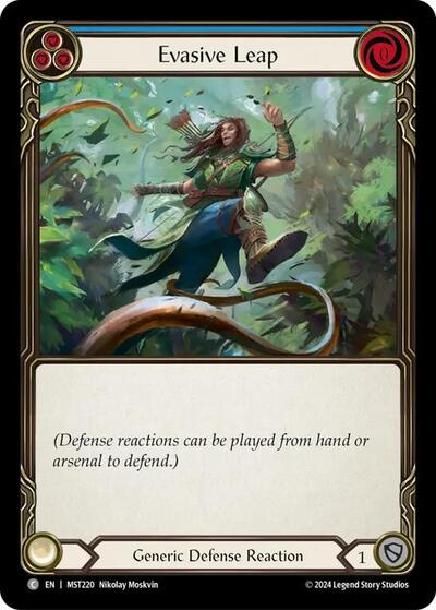 Evasive Leap Blue (MST) #MST220 Common (Lightly Played) Part the Mistveil Flesh and Blood TCG: 2024