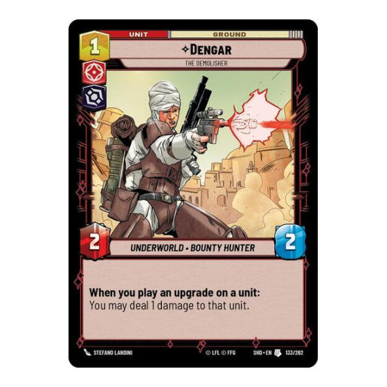 Dengar The Demolisher (SHD) #133/262 Uncommon (Near Mint) Shadows of the Galaxy Star Wars: Unlimited: 2024