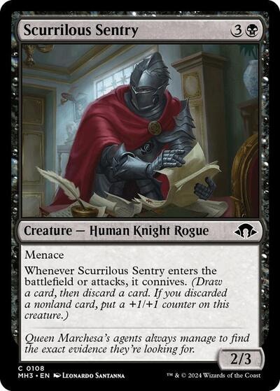 Scurrilous Sentry (MH3) #108 Common (Lightly Played) Modern Horizons 3 Magic: The Gathering: 2024