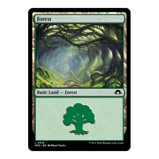 Forest 0319 (MH3) #319 Land (Foil Lightly Played) Modern Horizons 3 Magic: The Gathering: 2024