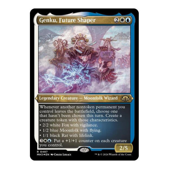 Genku Future Shaper Foil Etched (MH3) #487 Rare (Foil Lightly Played) Modern Horizons 3 Magic: The Gathering: 2024