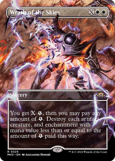 Wrath of the Skies Borderless (MH3) #325 Rare (Near Mint) Modern Horizons 3 Magic: The Gathering: 2024