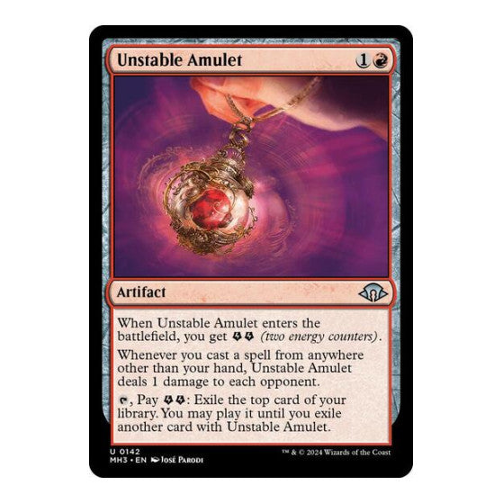 Unstable Amulet (MH3) #142 Uncommon (Lightly Played) Modern Horizons 3 Magic: The Gathering: 2024