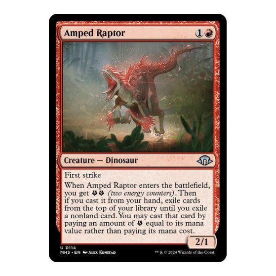 Amped Raptor (MH3) #114 Uncommon (Lightly Played) Modern Horizons 3 Magic: The Gathering: 2024