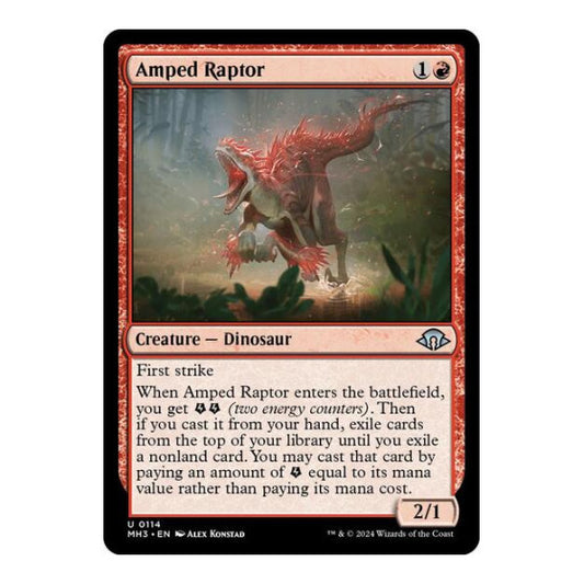 Amped Raptor (MH3) #114 Uncommon (Lightly Played) Modern Horizons 3 Magic: The Gathering: 2024
