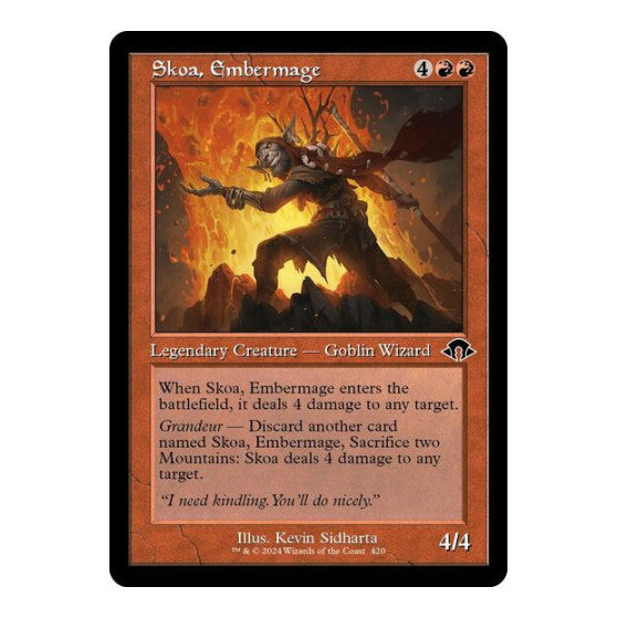 Skoa Embermage Retro Frame (MH3) #420 Common (Foil Lightly Played) Modern Horizons 3 Magic: The Gathering: 2024